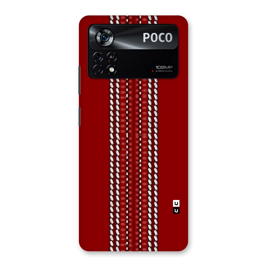 Cricket Ball Design Back Case for Poco X4 Pro 5G