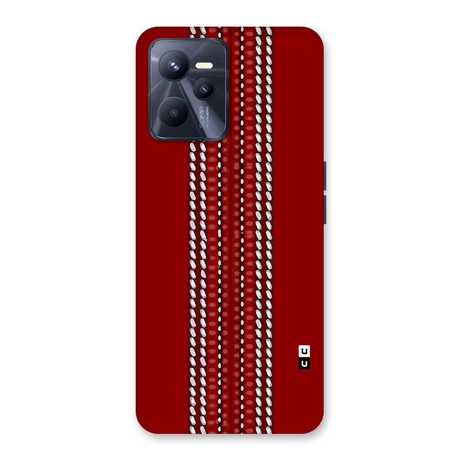 Cricket Ball Design Back Case for Realme C35