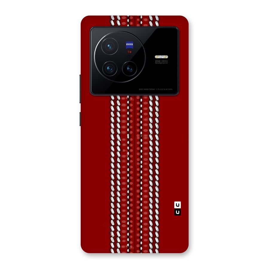 Cricket Ball Design Back Case for Vivo X80
