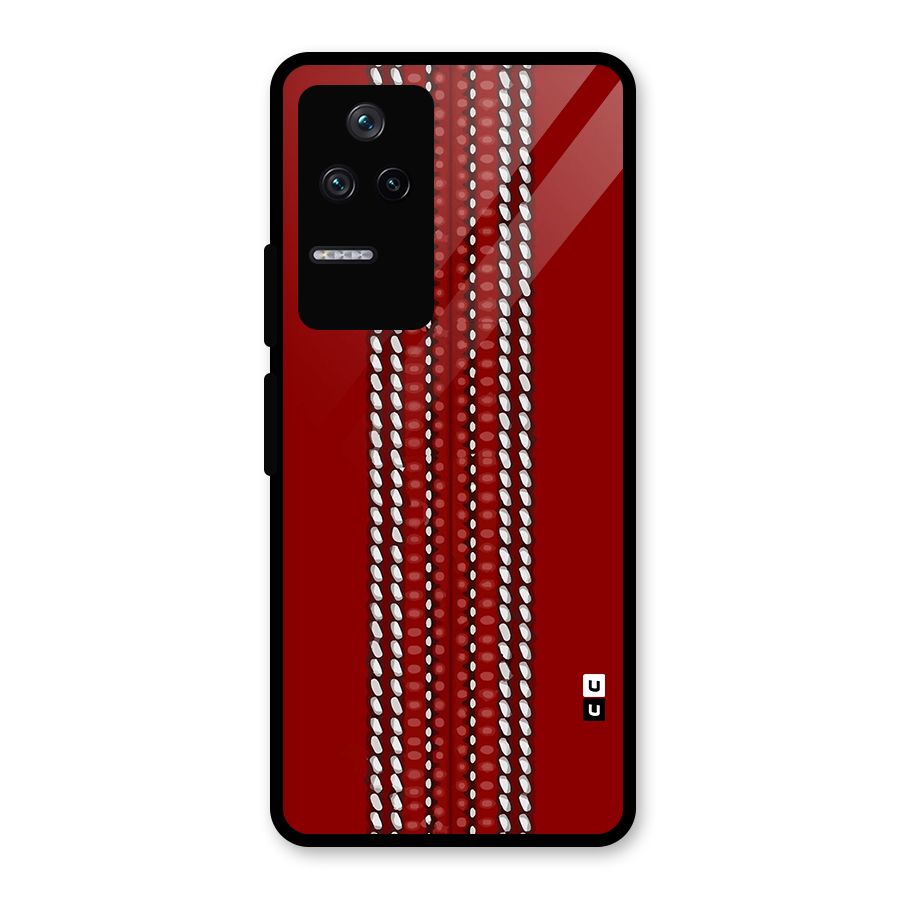 Cricket Ball Design Glass Back Case for Poco F4 5G