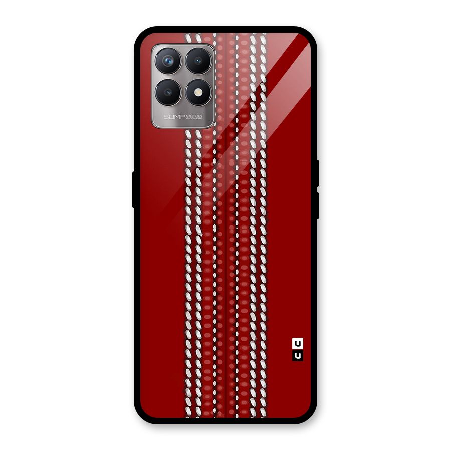 Cricket Ball Design Glass Back Case for Realme Narzo 50