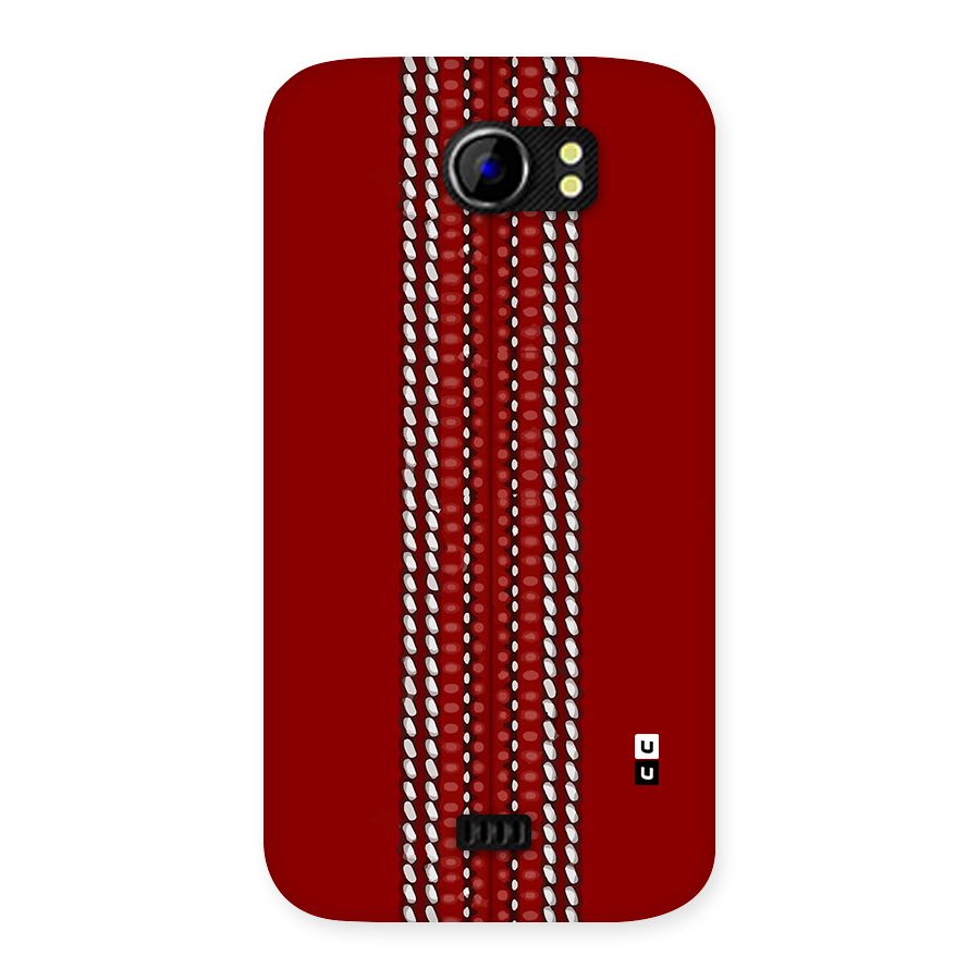 Cricket Ball Pattern Back Case for Canvas 2 A110