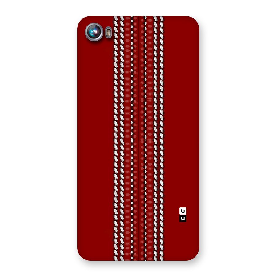 Cricket Ball Pattern Back Case for Canvas Fire 4 (A107)