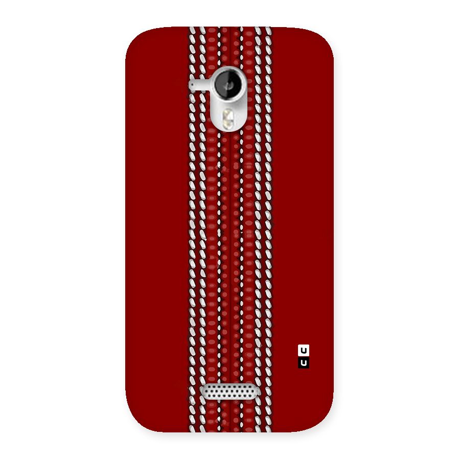 Cricket Ball Pattern Back Case for Canvas HD A116