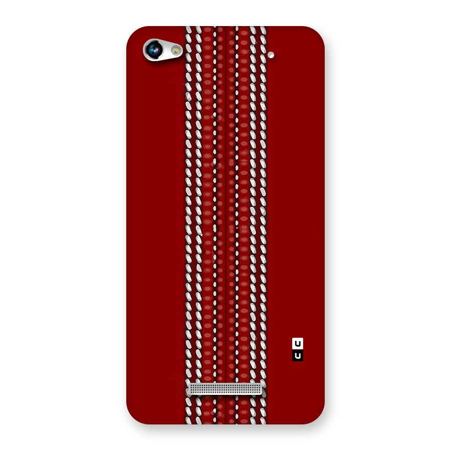 Cricket Ball Pattern Back Case for Canvas Hue 2 A316