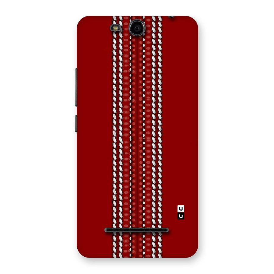 Cricket Ball Pattern Back Case for Canvas Juice 3 Q392