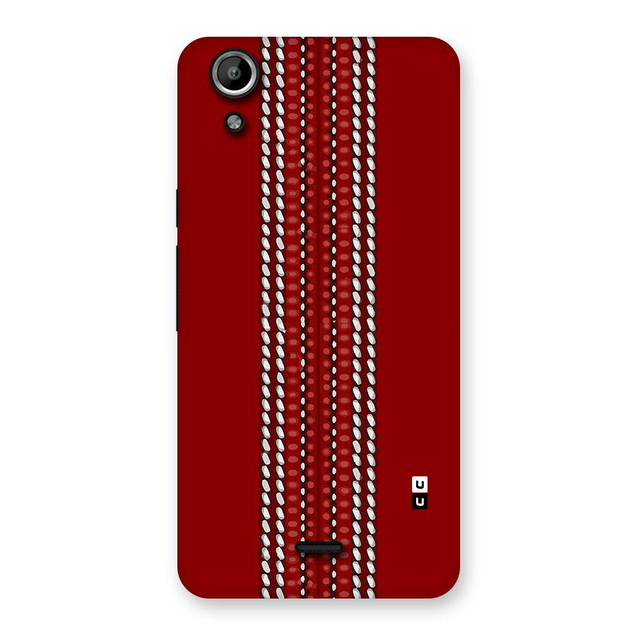 Cricket Ball Pattern Back Case for Canvas Selfie Lens Q345