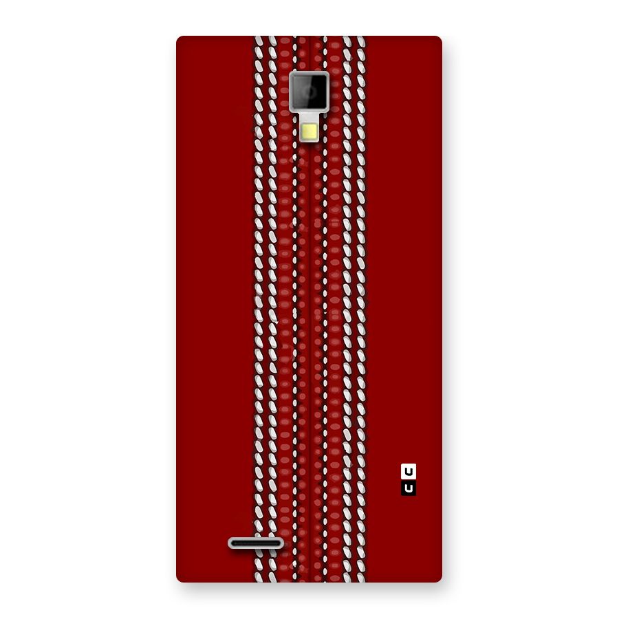 Cricket Ball Pattern Back Case for Canvas Xpress A99