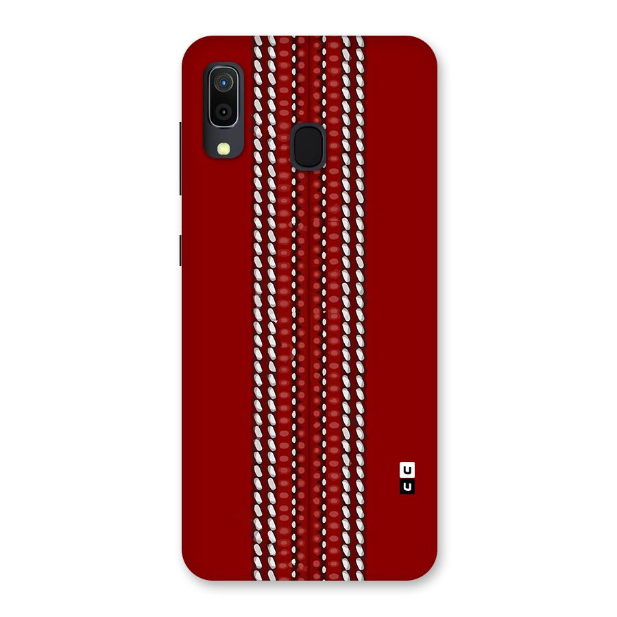 Cricket Ball Pattern Back Case for Galaxy A20