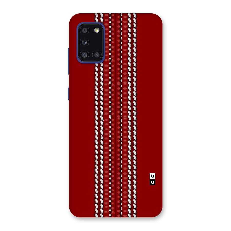 Cricket Ball Pattern Back Case for Galaxy A31