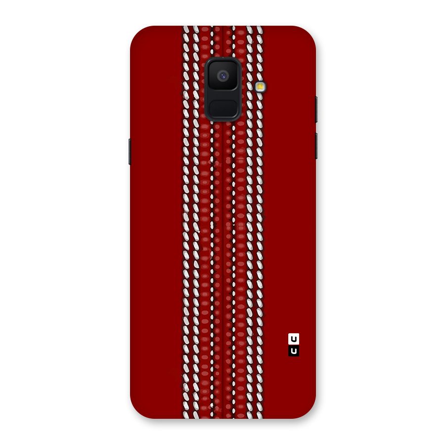 Cricket Ball Pattern Back Case for Galaxy A6 (2018)