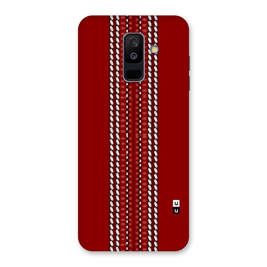 Cricket Ball Pattern Back Case for Galaxy A6 Plus