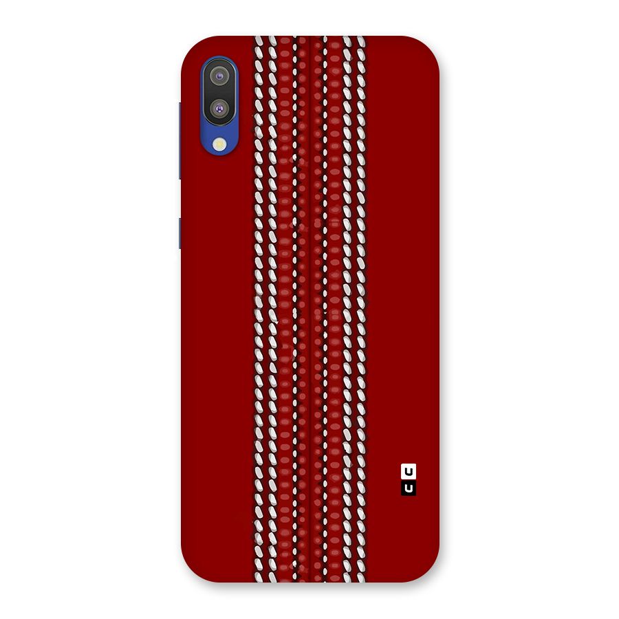 Cricket Ball Pattern Back Case for Galaxy M10