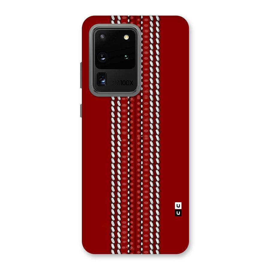 Cricket Ball Pattern Back Case for Galaxy S20 Ultra