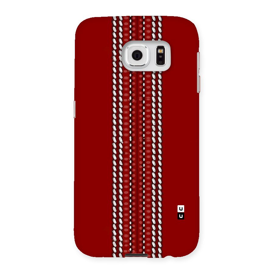 Cricket Ball Pattern Back Case for Galaxy S6