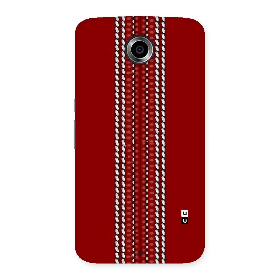 Cricket Ball Pattern Back Case for Google Nexus 6