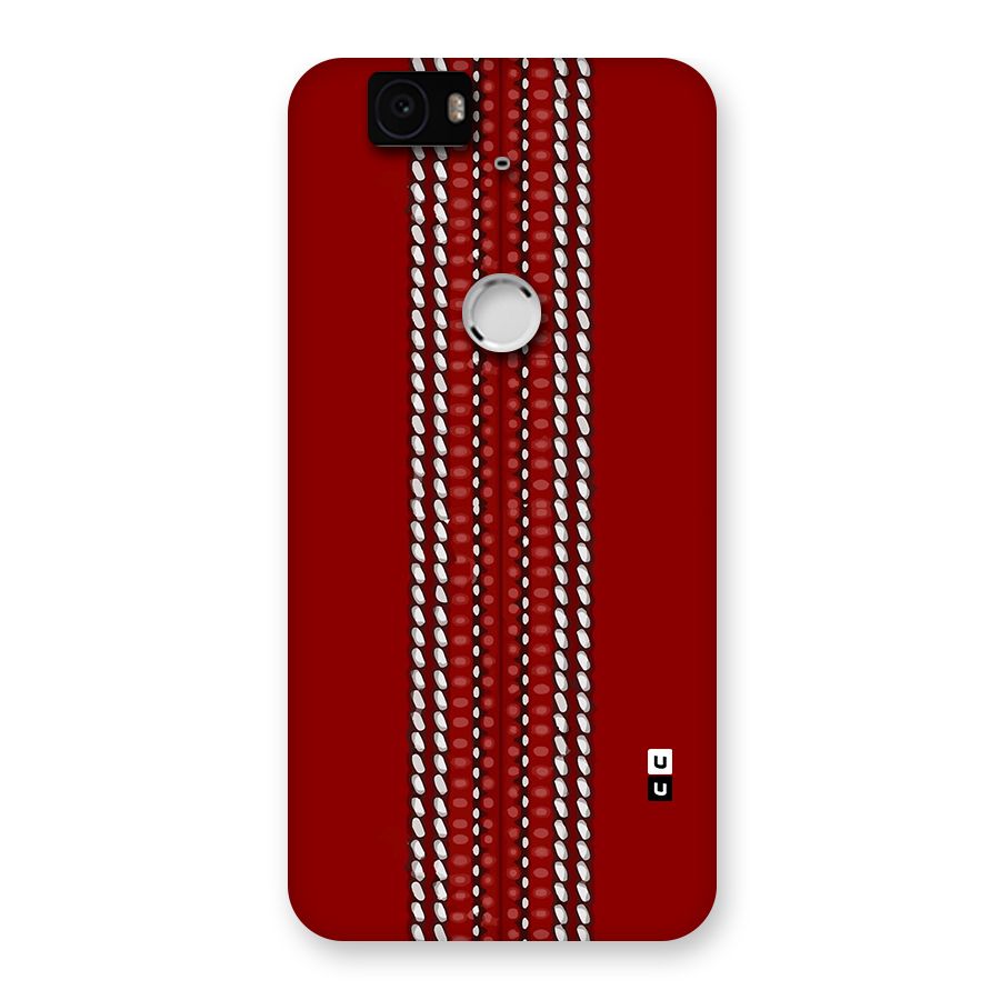Cricket Ball Pattern Back Case for Google Nexus 6P
