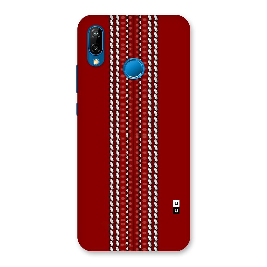 Cricket Ball Pattern Back Case for Huawei P20 Lite