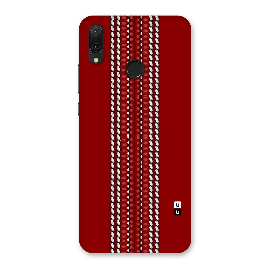 Cricket Ball Pattern Back Case for Huawei Y9 (2019)