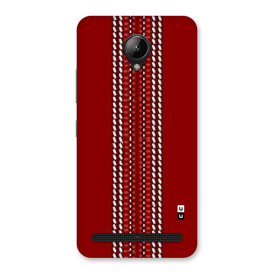 Cricket Ball Pattern Back Case for Lenovo C2