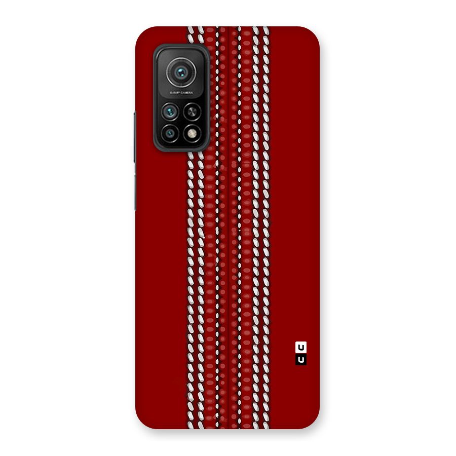 Cricket Ball Pattern Back Case for Mi 10T 5G