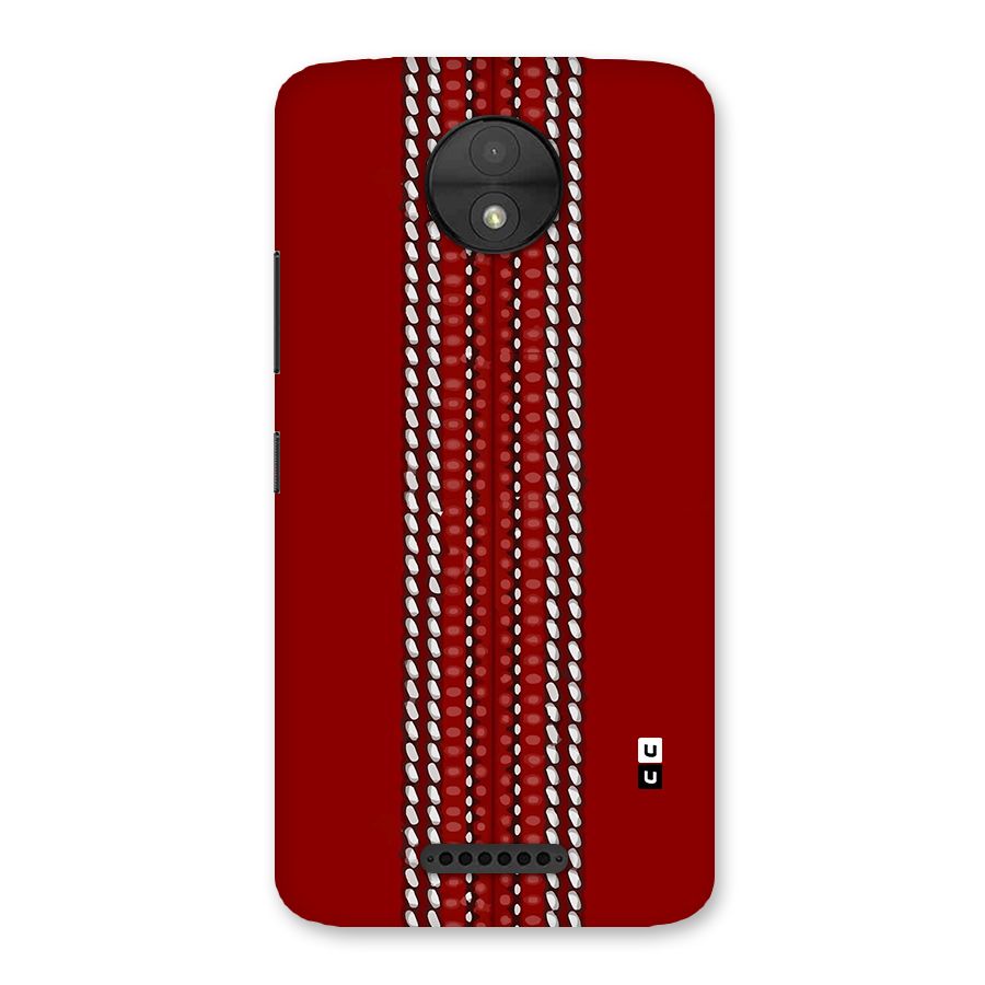 Cricket Ball Pattern Back Case for Moto C
