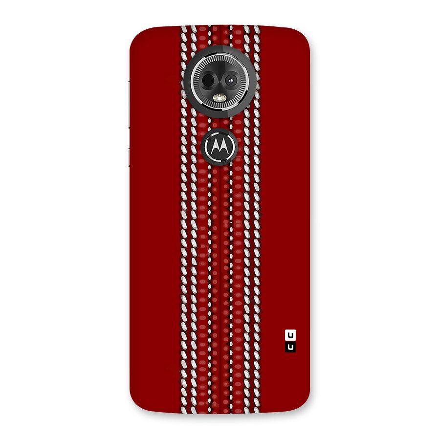 Cricket Ball Pattern Back Case for Moto E5 Plus