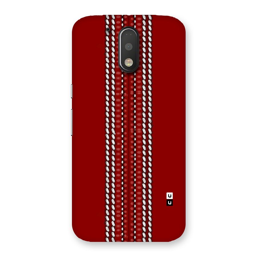 Cricket Ball Pattern Back Case for Moto G4 Plus