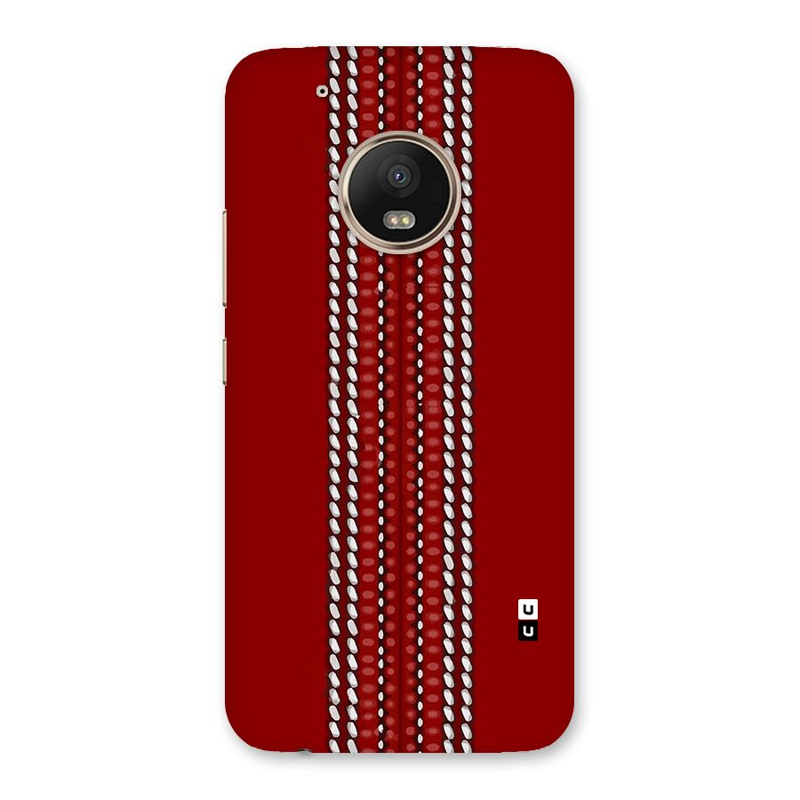 Cricket Ball Pattern Back Case for Moto G5 Plus