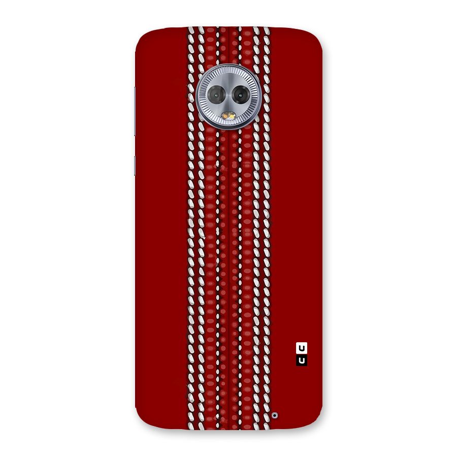 Cricket Ball Pattern Back Case for Moto G6 Plus