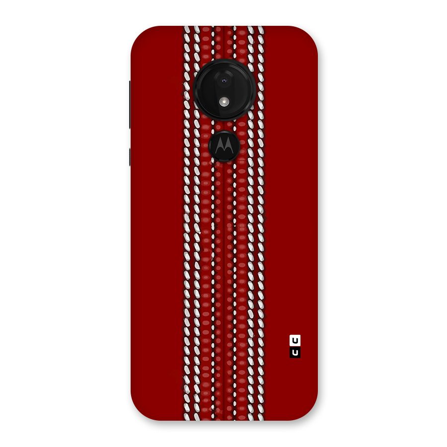 Cricket Ball Pattern Back Case for Moto G7 Power