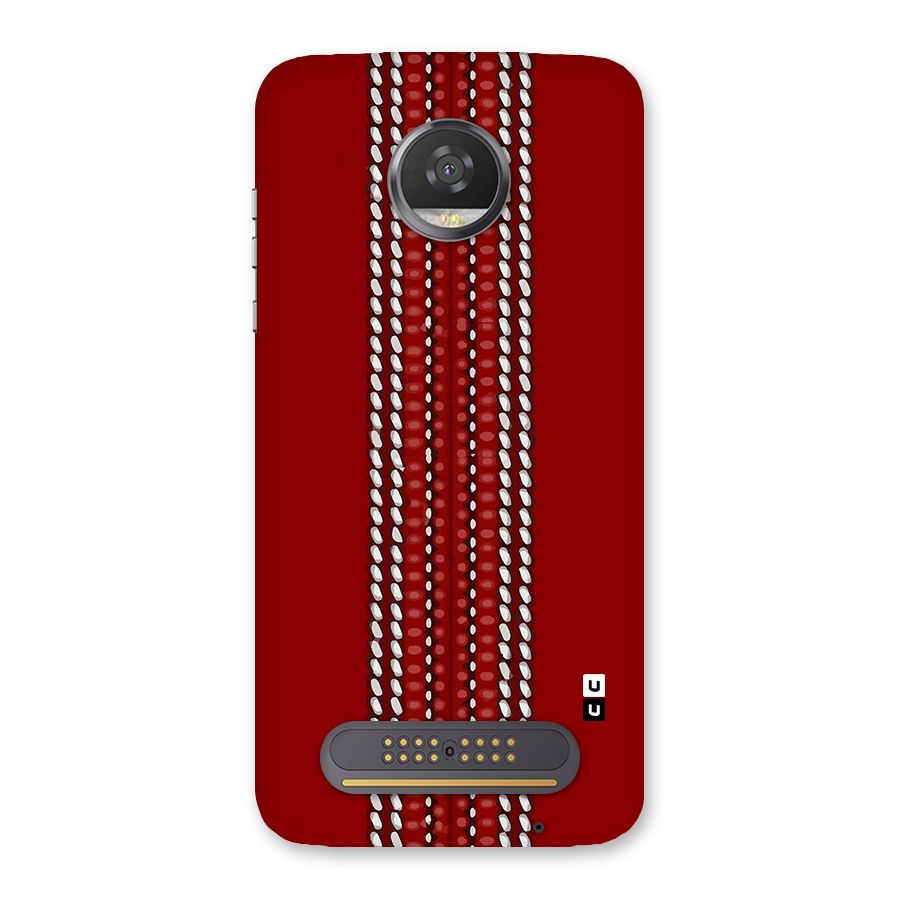 Cricket Ball Pattern Back Case for Moto Z2 Play