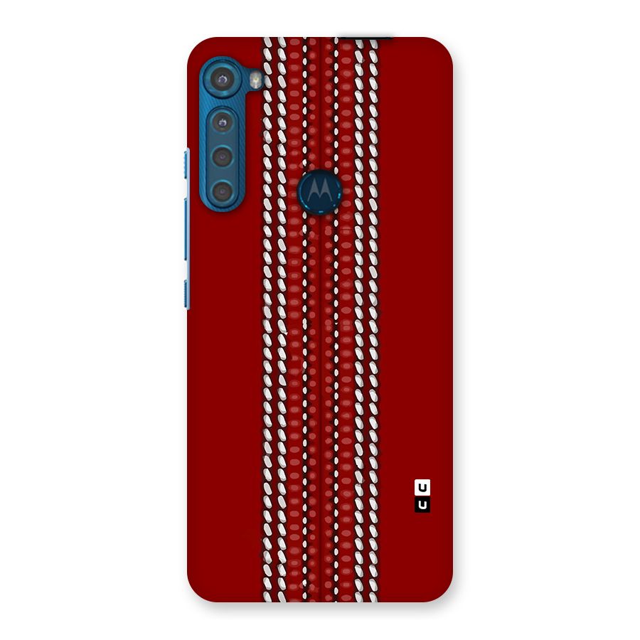Cricket Ball Pattern Back Case for Motorola One Fusion Plus