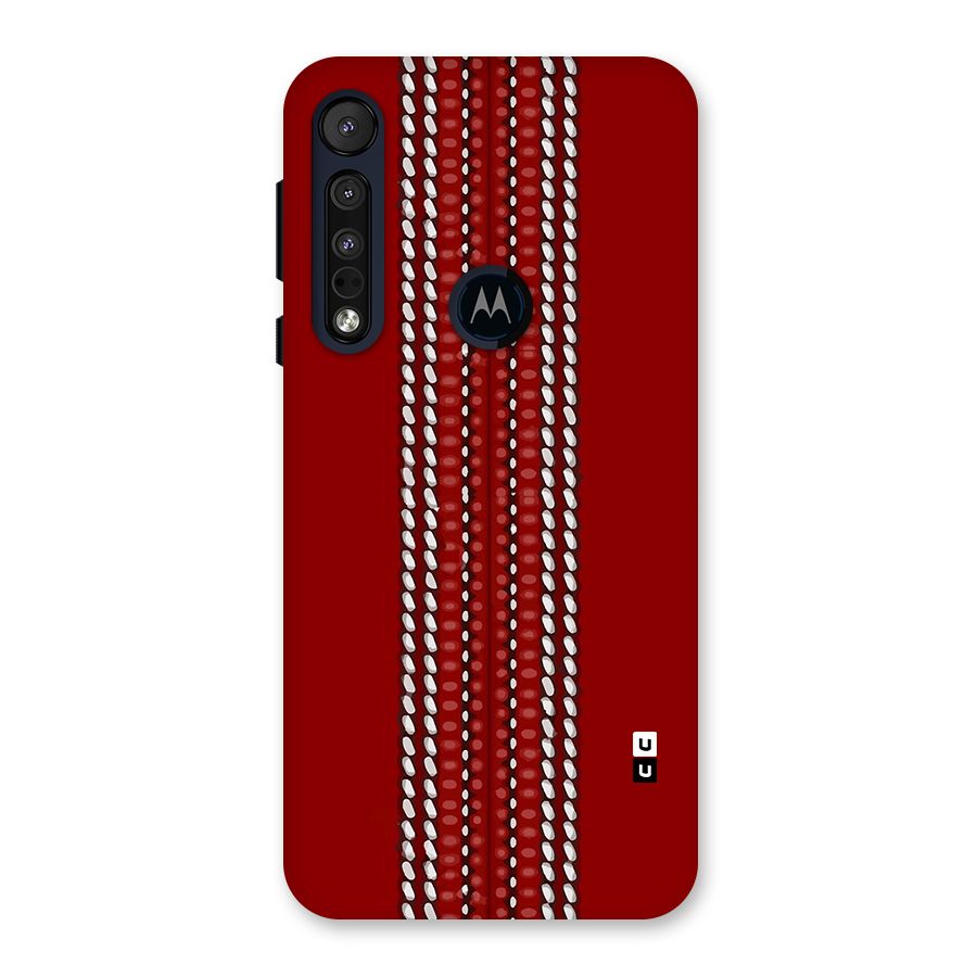 Cricket Ball Pattern Back Case for Motorola One Macro