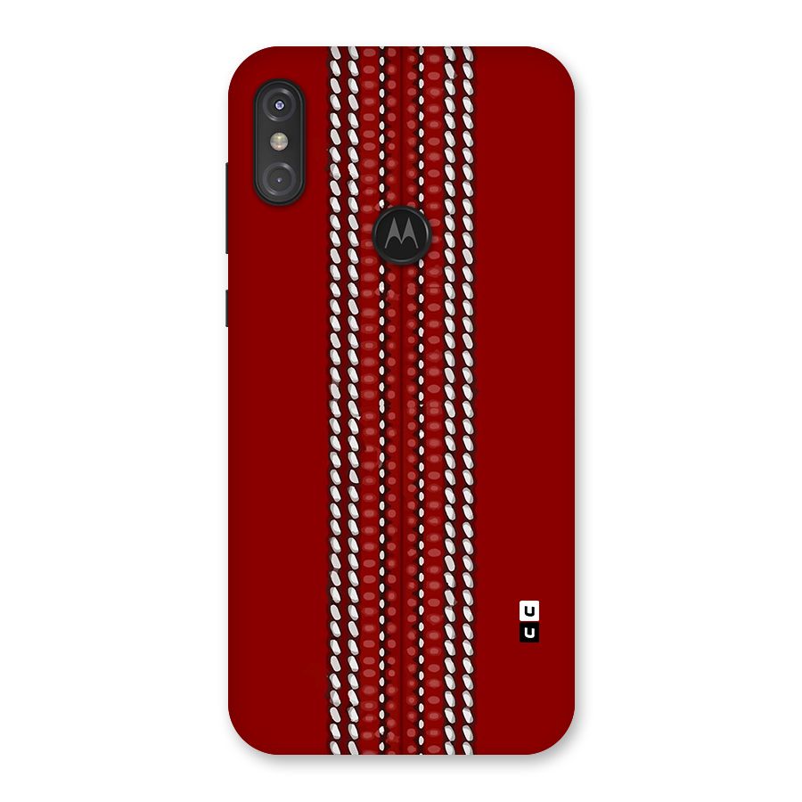 Cricket Ball Pattern Back Case for Motorola One Power