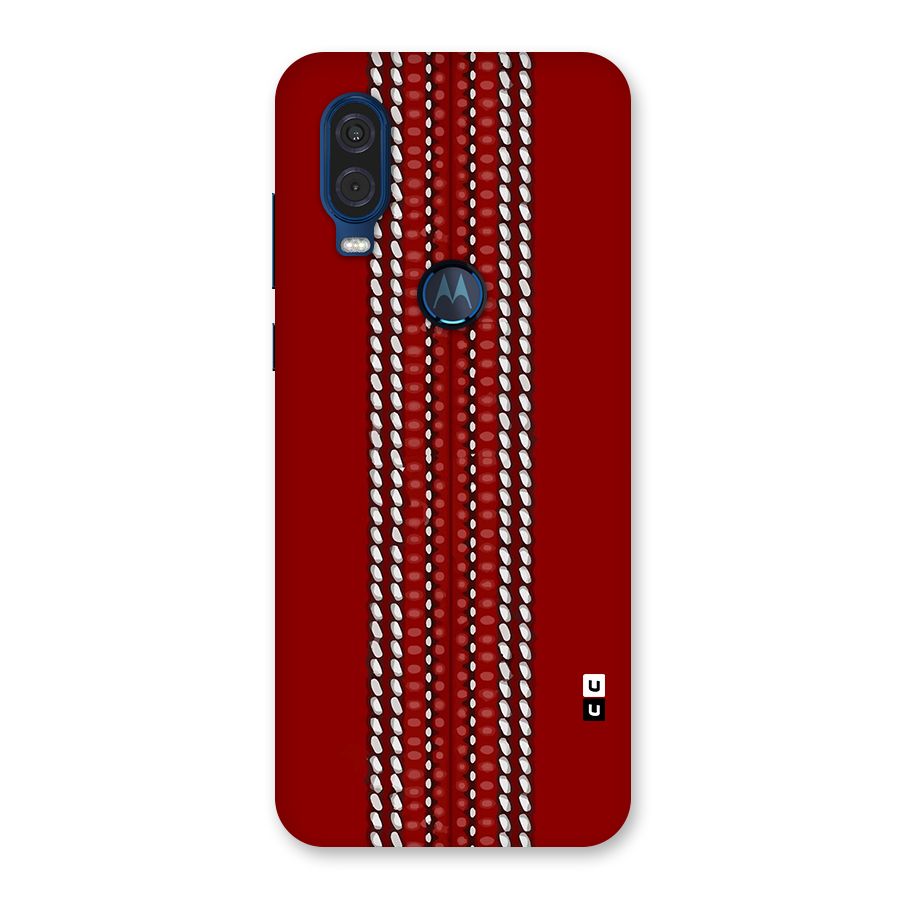 Cricket Ball Pattern Back Case for Motorola One Vision