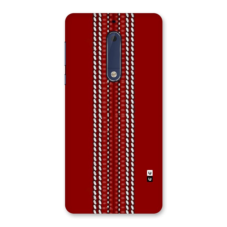 Cricket Ball Pattern Back Case for Nokia 5