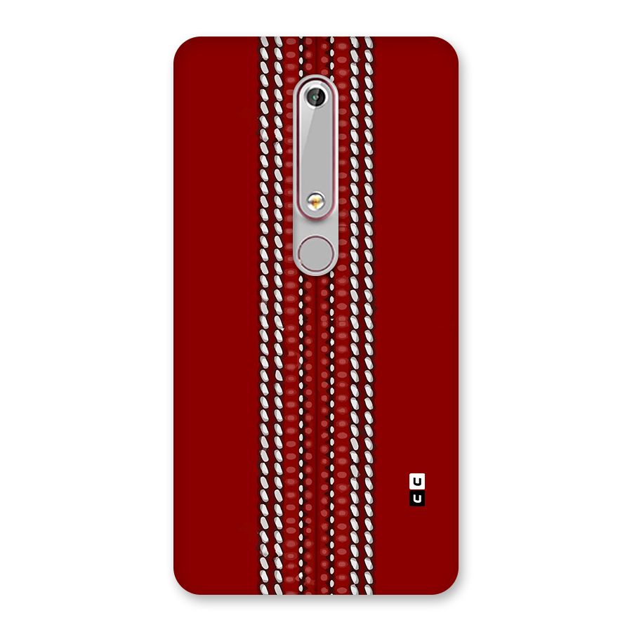 Cricket Ball Pattern Back Case for Nokia 6.1