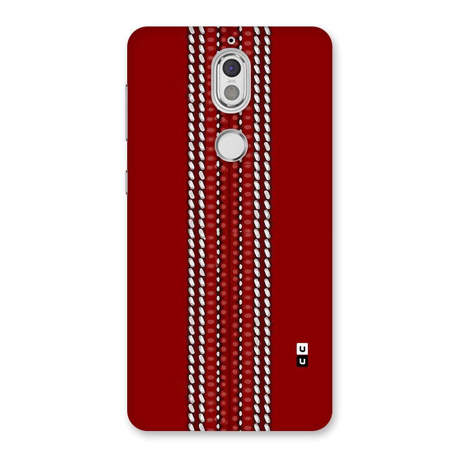 Cricket Ball Pattern Back Case for Nokia 7