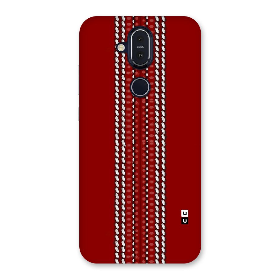 Cricket Ball Pattern Back Case for Nokia 8.1