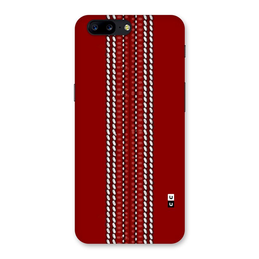 Cricket Ball Pattern Back Case for OnePlus 5