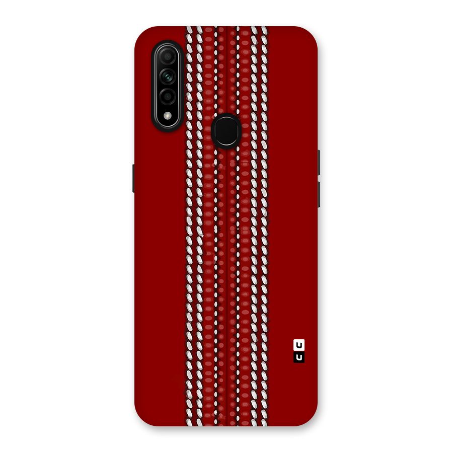 Cricket Ball Pattern Back Case for Oppo A31