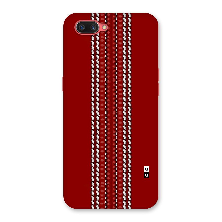 Cricket Ball Pattern Back Case for Oppo A3s