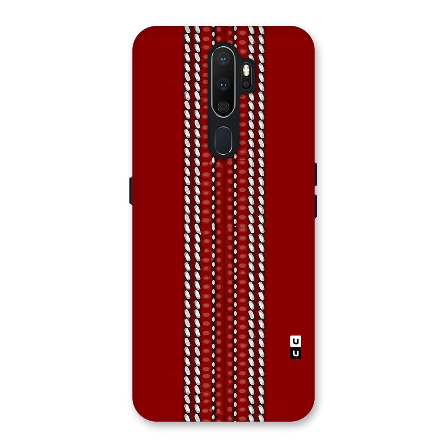 Cricket Ball Pattern Back Case for Oppo A5 (2020)