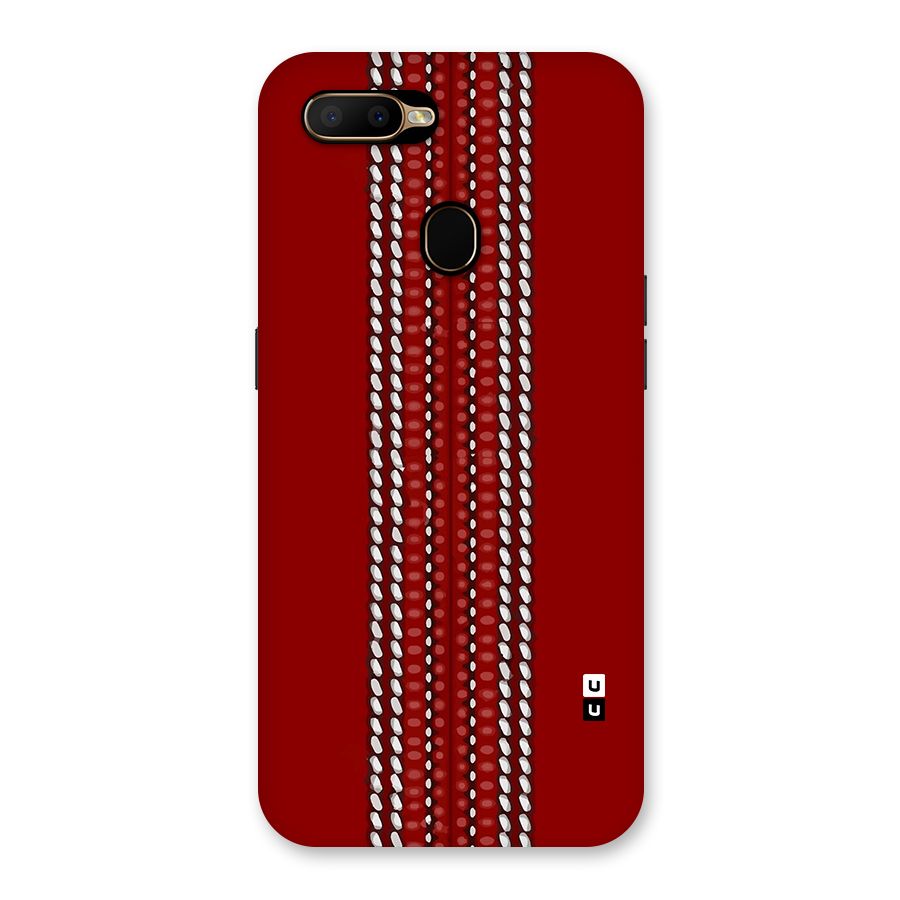 Cricket Ball Pattern Back Case for Oppo A5s
