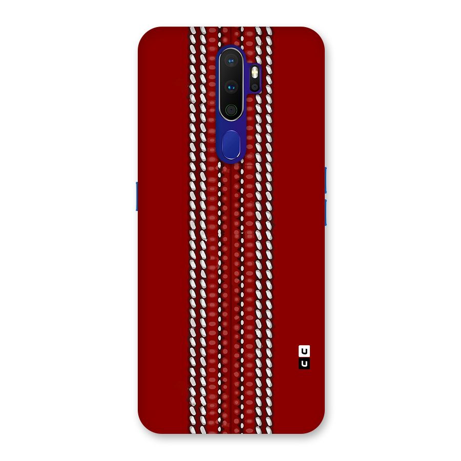 Cricket Ball Pattern Back Case for Oppo A9 (2020)