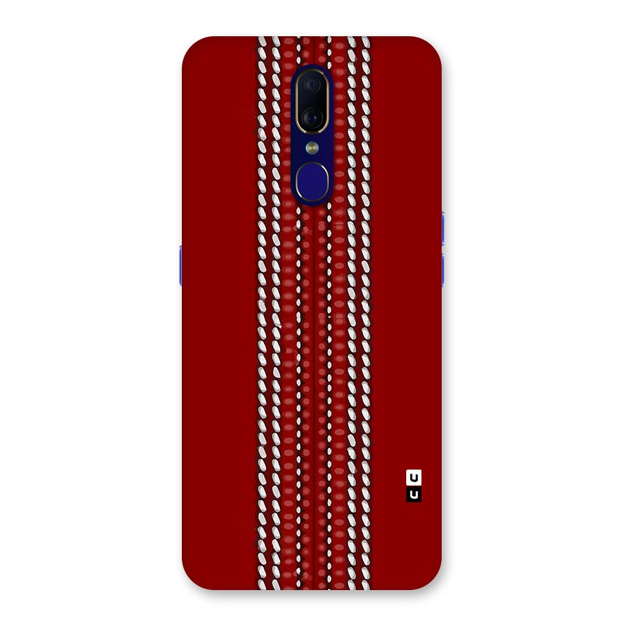 Cricket Ball Pattern Back Case for Oppo F11