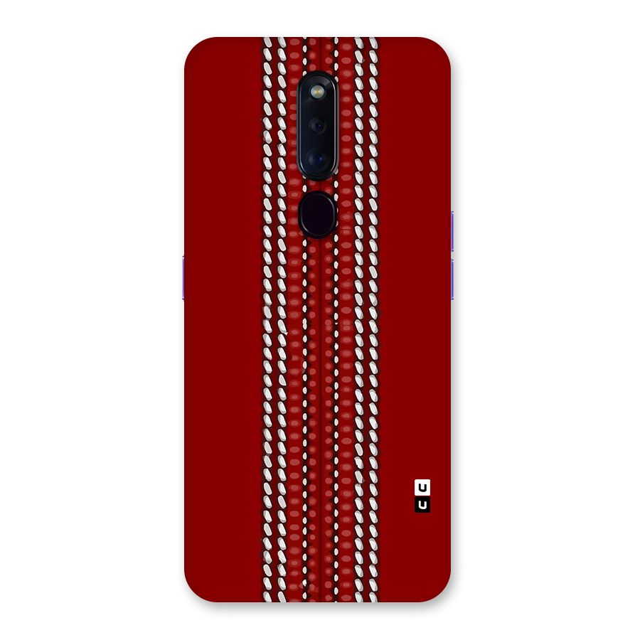 Cricket Ball Pattern Back Case for Oppo F11 Pro