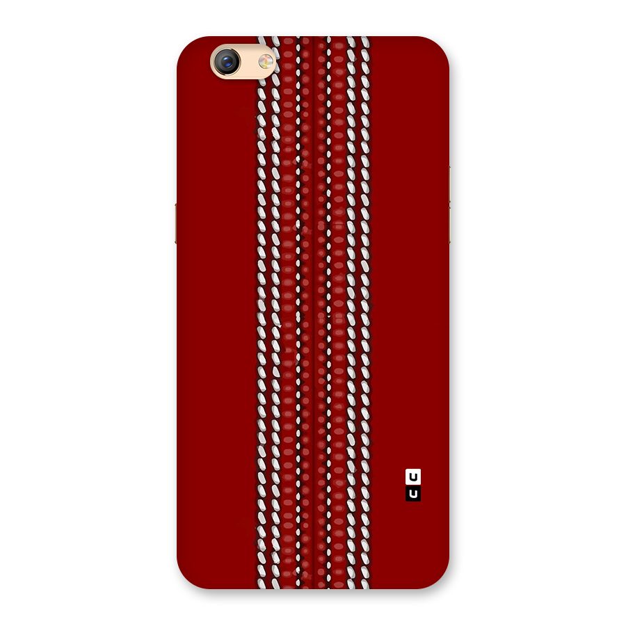 Cricket Ball Pattern Back Case for Oppo F3 Plus