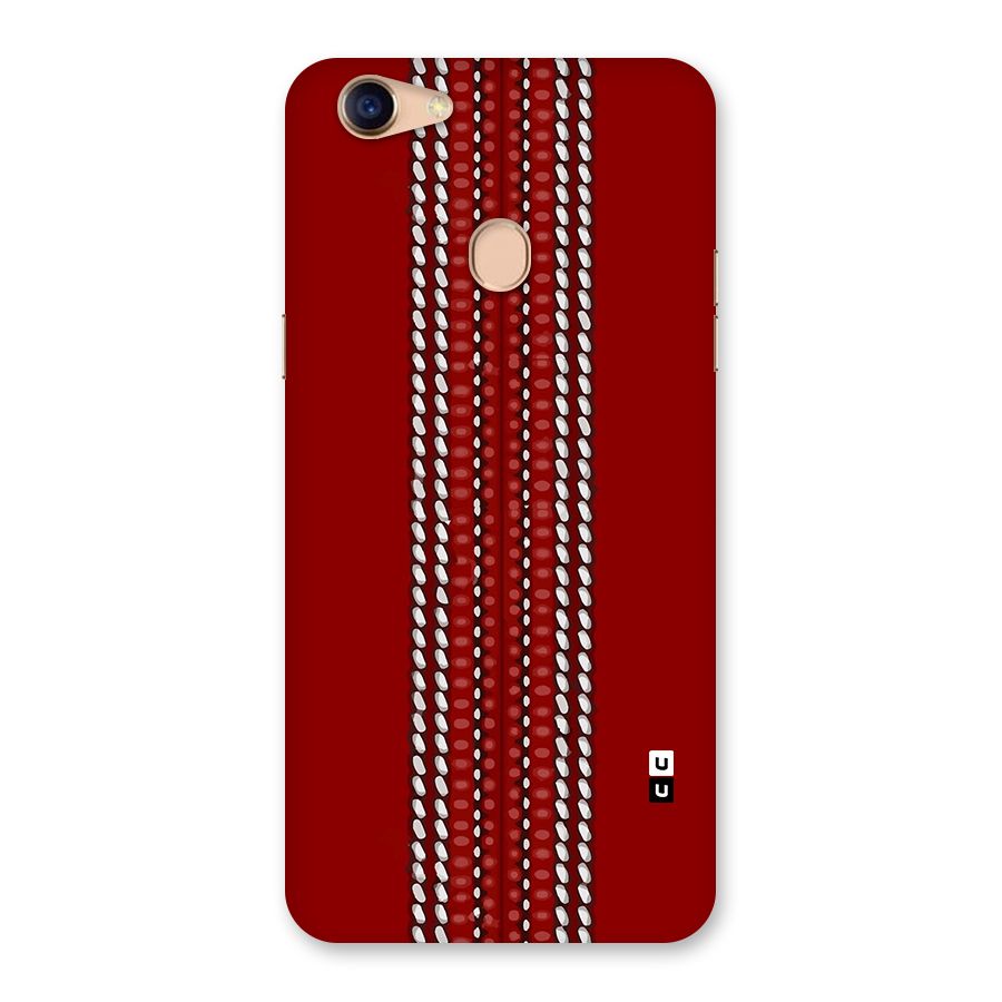 Cricket Ball Pattern Back Case for Oppo F5